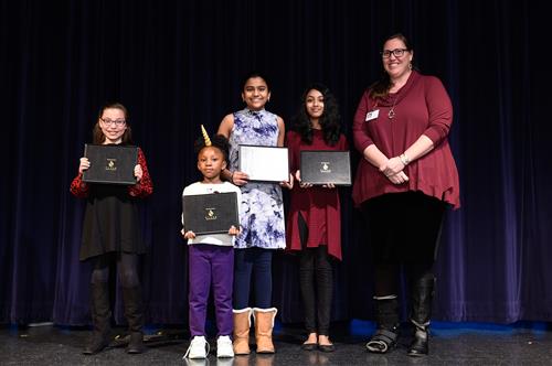 Art contest award finalists & Visual Art Coordinator 